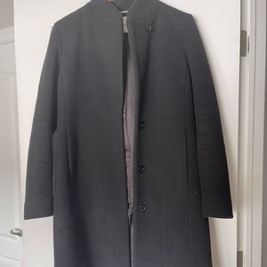 Wilfred medium pea coat in black